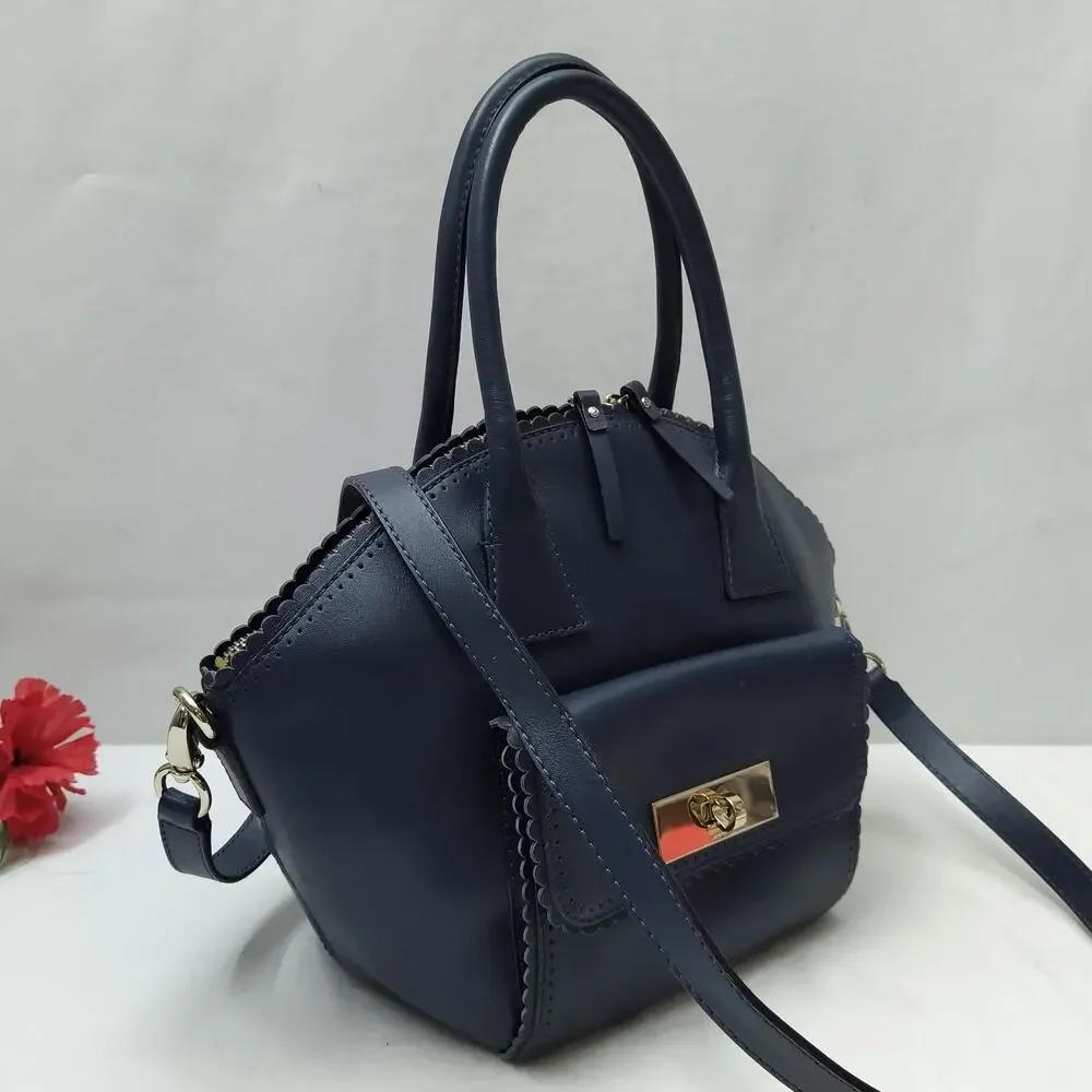 Kate Spade Palm Springs Maggie Midnight Blue Satchel Bag